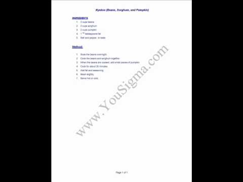 Nyekoe (Beans, Sorghum, and Pumpkin) - Vegetarian Recipe