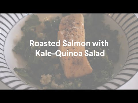 Roasted Salmon with Kale-Quinoa Salad Recipe