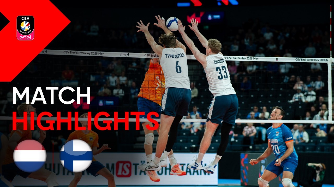 Highlights | The Netherlands vs. Finland | CEV Enel EuroVolley 2026 | Men