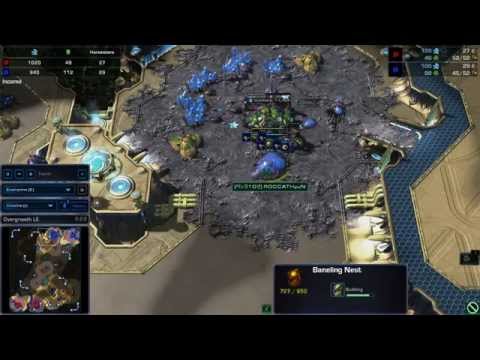Starcraft II -- Heart of the Swarm -- G2 Life (Z) vs. Hyun (Z) on Overgrowth LE