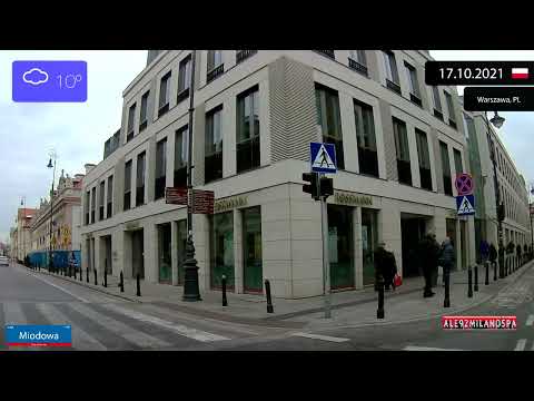 Driving through Warszawa (Poland) 17.10.2021 Timelapse x4