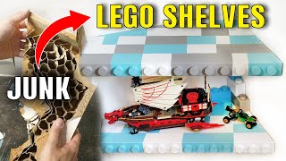 מדף תצוגה מדהים של לגו - מדפים צפים בצורת לגו עשויים מאשפה! | XDIY