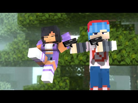 LOVE STORY FIRST MEET FNF BOYFRIEND AND APHMAU - MINECRAFT ANIMATION #shorts