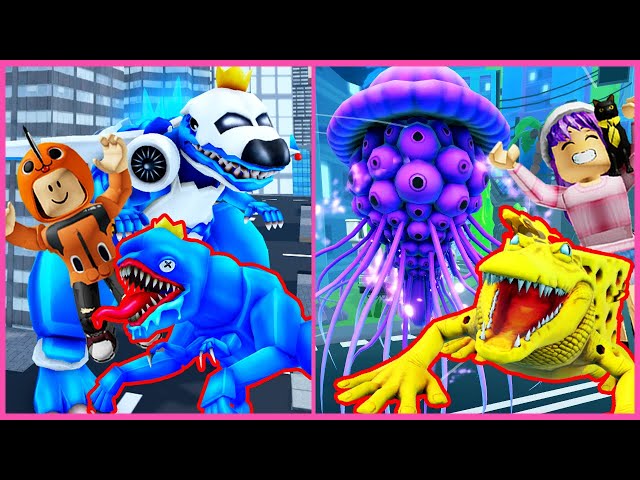 Roblox สู้บอส BOSS D-REX DINOSAUR in Morph World And Graipus Medus in ...
