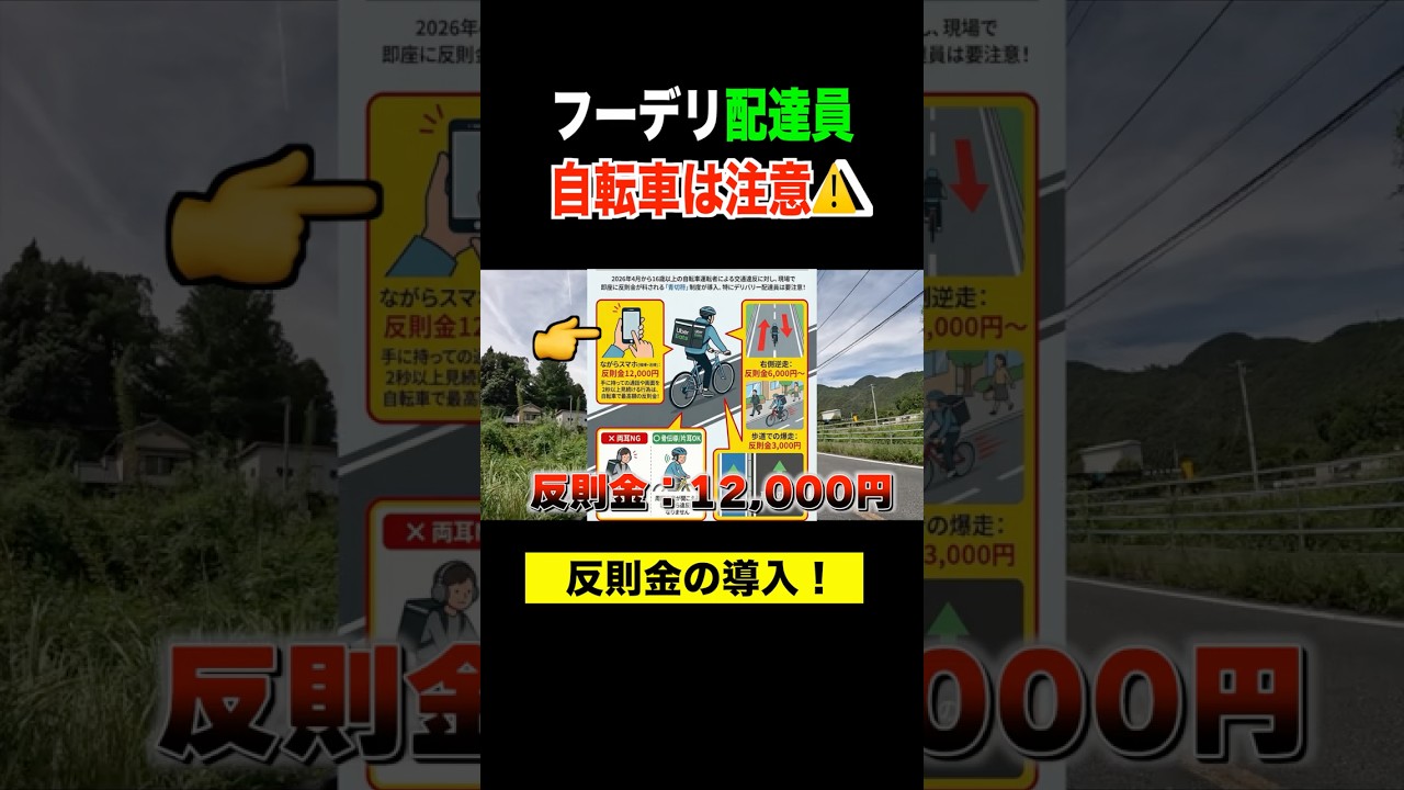 自転車罰金システムが開始！ウーバー配達員は要注意。#ubereats配達員 #ubereats #uberdriver #ウーバーイーツ配達員