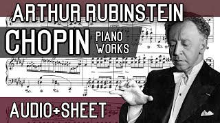 Arthur Rubinstein - Chopin: Piano Works (Audio+Sheet) (Nocturnes, Waltzes, Ballades, Scherzi, etc.)