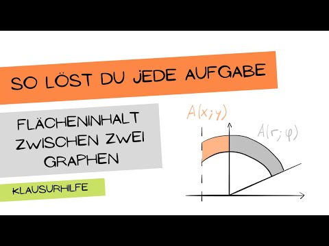 Mehrfachintegral kartesisch und polar - Fläche zwischen zwei Graphen - Klausuraufgabe erklärt
