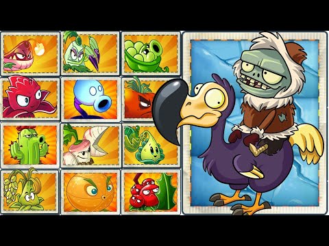 Every Plant Max Level Can Defeat 7 Dodo Rider Only 1 Plant Food - PvZ 2 Discovery