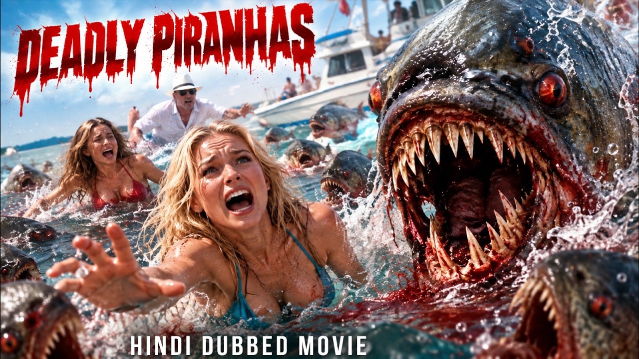 DEADLY PIRANHAS 🐟| A Bloodthirsty Fish Attack Turns Into a Nightmare | Hollywood Hindi Dubbed Movie