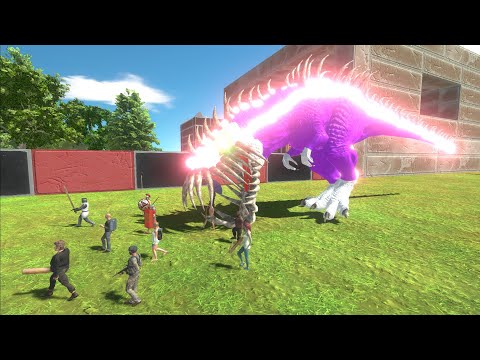 Escape from NEON CARNAGE T-REX - Escape from Monster - Animal Revolt Battle Simulator