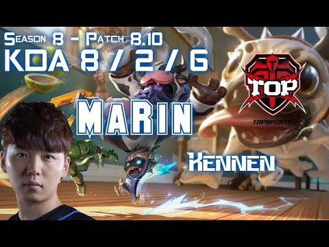 TOP MaRin KENNEN vs SION Top - Patch 8.10 KR Ranked