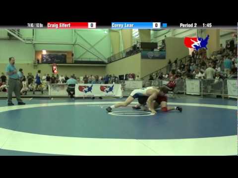 University Nat`ls FS  74 KG / 163 lbs: Craig Eifert vs. Corey Lear