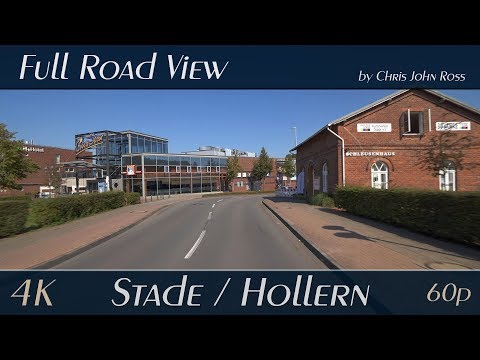 Stade / Hollern-Twielenfleth, Germany: Altländer Straße, Speersort - 4K (2160p/60p) Ultra HD