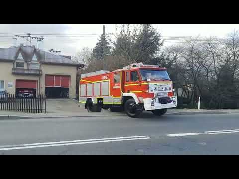 OSP HUMNISKA wyjazd alarmowy Stara Turbo do pożaru.