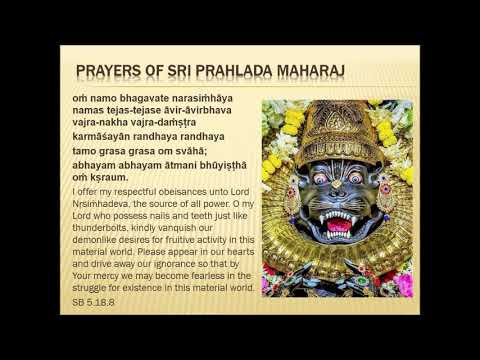 Srimad Bhagavatam 5.18.8 - Prayers of Sri Prahlāda Mahārāja to Lord Nṛsiṁhadeva