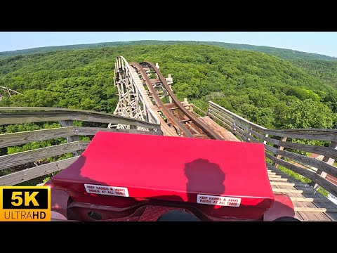 On-ride point of view of Outlaw Run