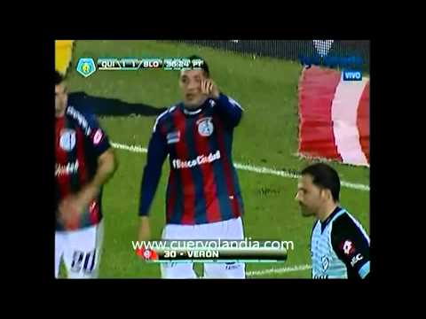 GOLAZO DE GONZALO VERON A QUILMES  INICIAL 2013 FECHA 4