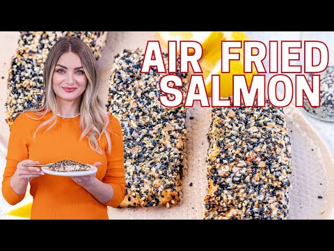 Air Fryer Salmon With Everything Bagel Seasoning – Crispy Salmon Recipe | Blondelish