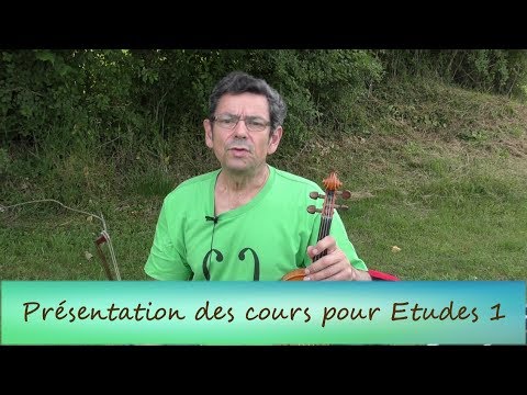 Présentation des cours pour Etudes 1