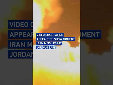 Video circulating appears to show moment Iran missiles hit Jordan base, killing 2 US service members