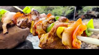 OPEN FIRE CHICKEN SKEWERS - OUTDOOR COOKING MADE EASY | RELAXING ASMR COOKING | EPISODE 06
