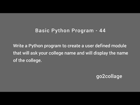 Ep 44 Language Python Basic Program I Go2collage