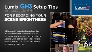 How to Setup Lumix GH3 Menu for Color, Aspect Ratio, Size and More.