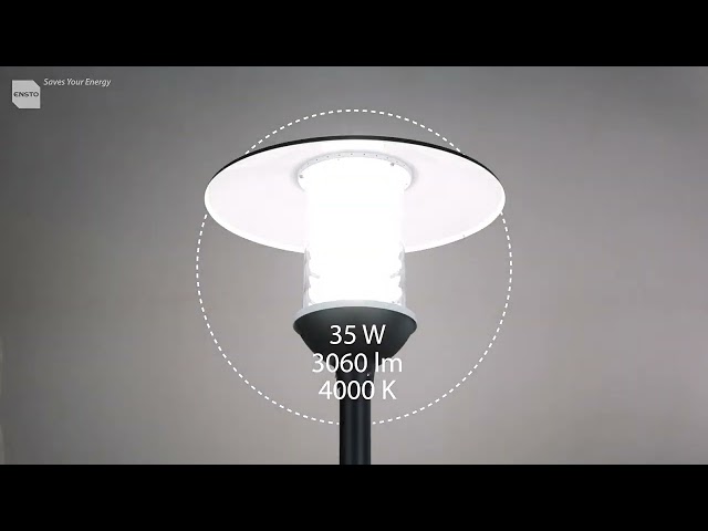 ensto Parkarmatur camillo led 35w/840 grå