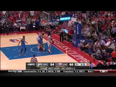 NBA, playoff 2014, Thunder vs. Clippers, Round 2, Game 6, Move 34, Nick Collison, block