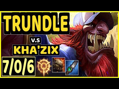 ALBETRAYBER (TRUNDLE) vs KHA'ZIX - 7/0/6 KDA JUNGLE GAMEPLAY - EUW Ranked GRANDMASTER