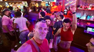 West Hollywood Gay Bar Red Dress Party 2025 | Full Tour of Gym Bar, Mo