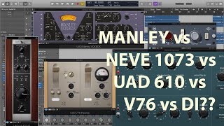 Video thumbnail for Preamp Plugin Shootout: NEVE1073 vs MANLEY vs UAD610B vs V76 by massivebeatzz