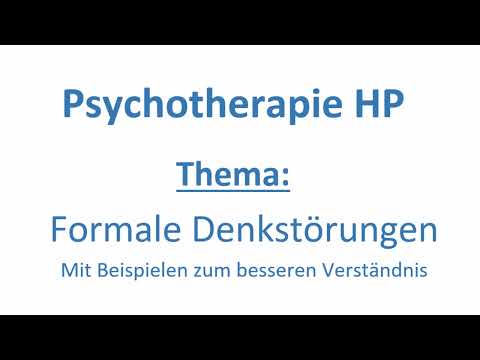 Elementarfunktion: Formale Denkstörung