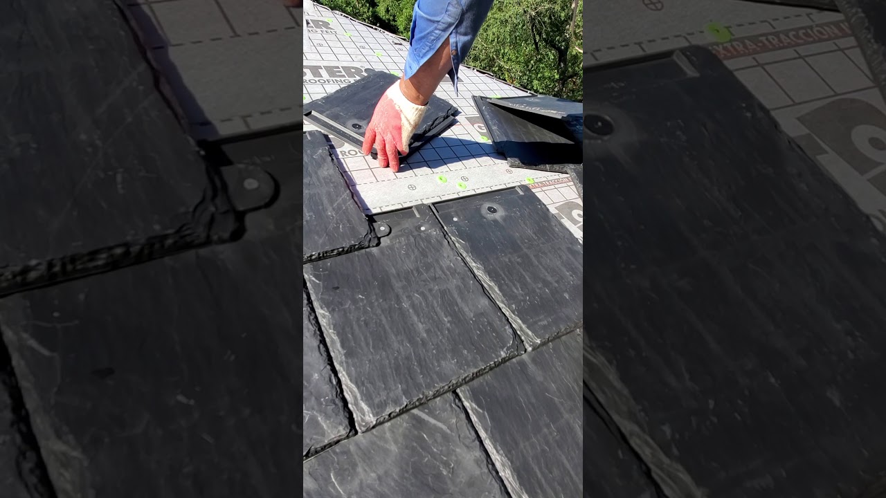 DaVinci Synthetic Slate Roof Installation