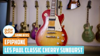Video thumbnail for Epiphone Les Paul Classic Heritage Cherry Sunburst | NAMM 2020 | SOUNDBITES by GUITARGUITAR