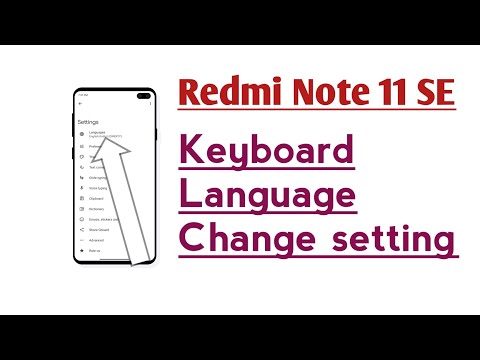Redmi Note 11 SE Keyboard Language Change setting