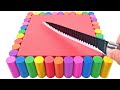 Satisfying Video L How To Make Rainbow Photo Frame Cake FOR Kinetic Sand AND Pillar Cutting ASMR 05