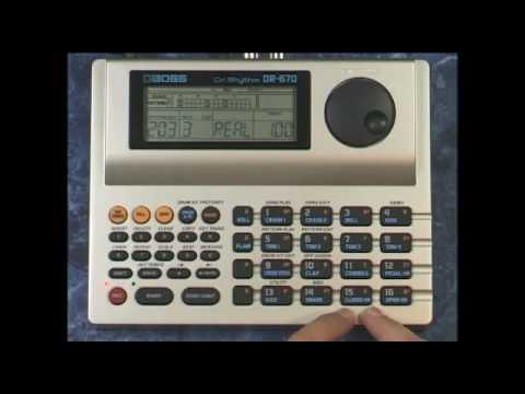 Roland (Boss) DR-670 DR670 Drum Machine Programming Examples