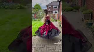 I made a Scarlet Witch inspired dress ❤️ #shorts #marvel #scarletwitch