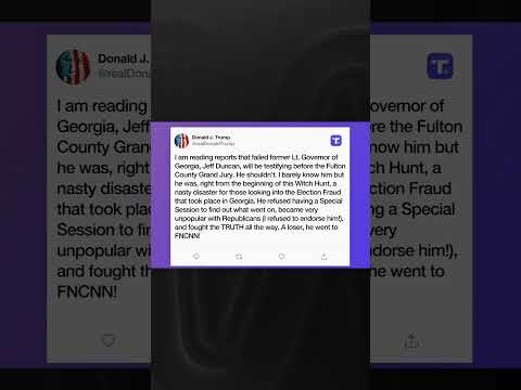 Trump attacks key witness on Truth Social