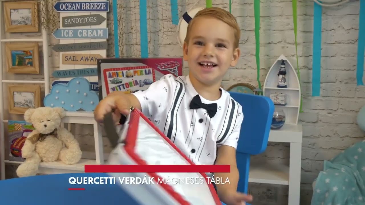 Quercetti: Mágneses tábla betűk + számok videó