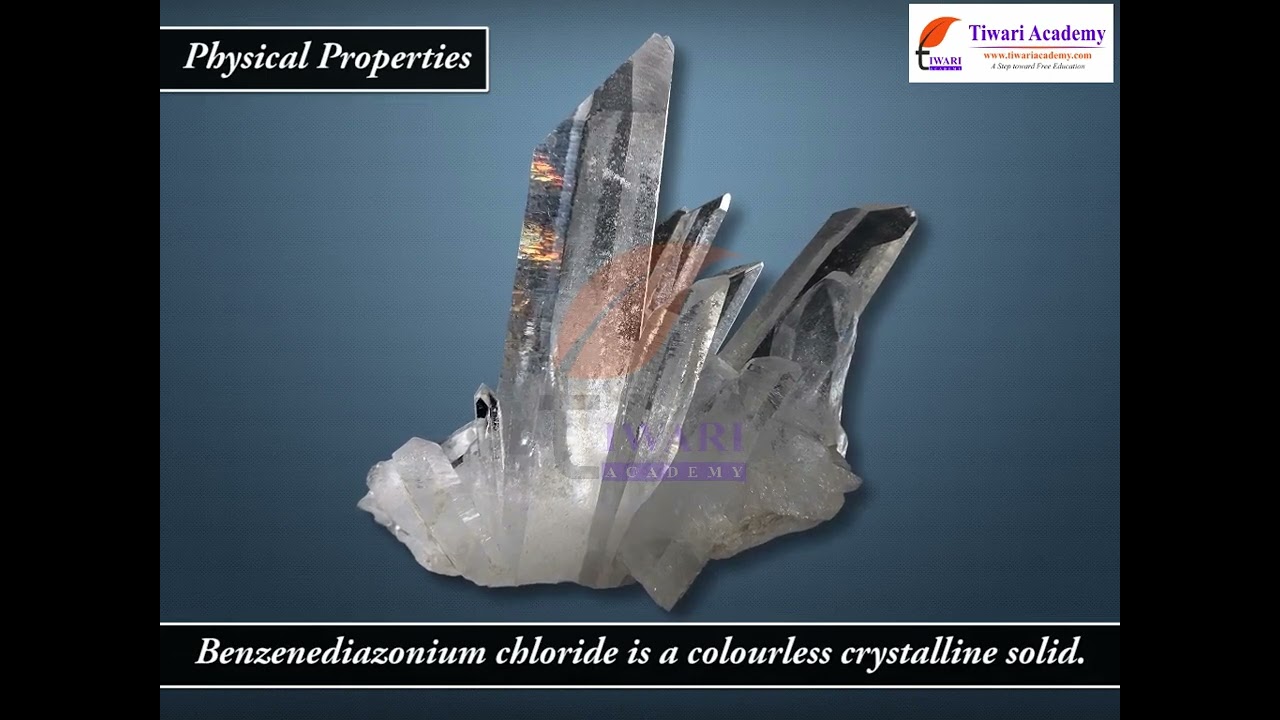 Class 12 Chemistry Physical Properties of Diazonium Salts in Chapter 13 Amines