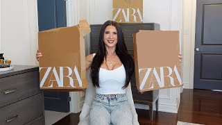 HUGE ZARA SALE HAUL | try on haul + most flattering pieces!