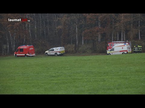 Personenrettung nach schwerem Forstunfall in einem Waldstück in Natternbach