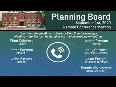 North Andover (MA) Planning Board, September 01, 2020