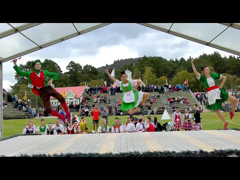 A very Scottish 'Irish Jig' danced by competitors during the Braemar Gathering Highland Games 2018