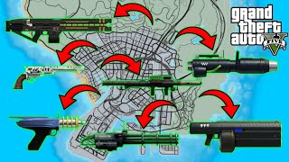 GTA 5- how to Hidden Secret and rare Weapons in Story Mode [Railgun, Aliens gun & more]