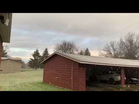 First snow- Ithaca- Cornell campus