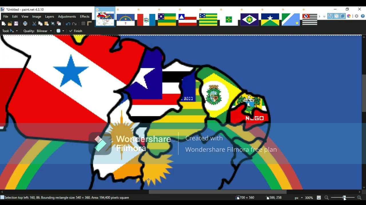 Flag Map Speedart: Brazilian States