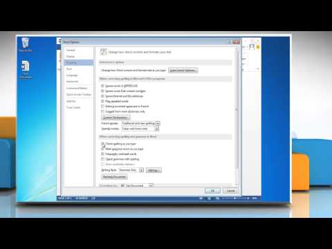 How to Turn Grammar and Spell Check on and off in Microsoft® Word 2013